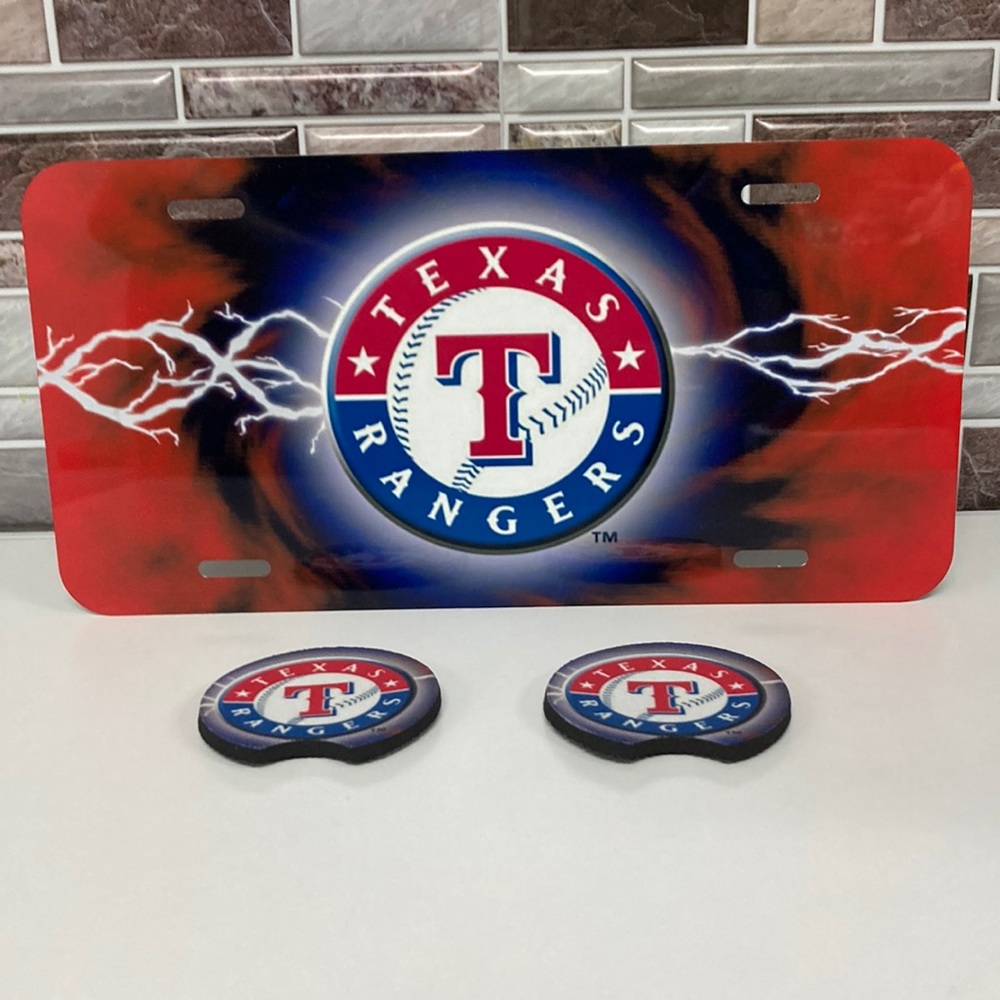 COPY - Texas Ranger’s License Plate With Cup Holder Inserts